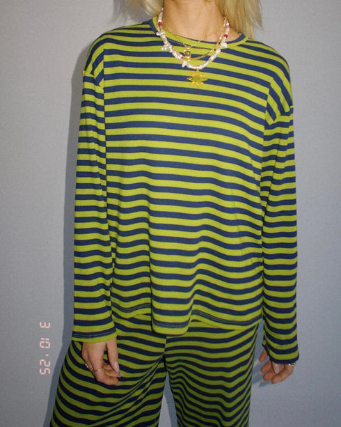 Beach Bum Striped Set // Citrus Green